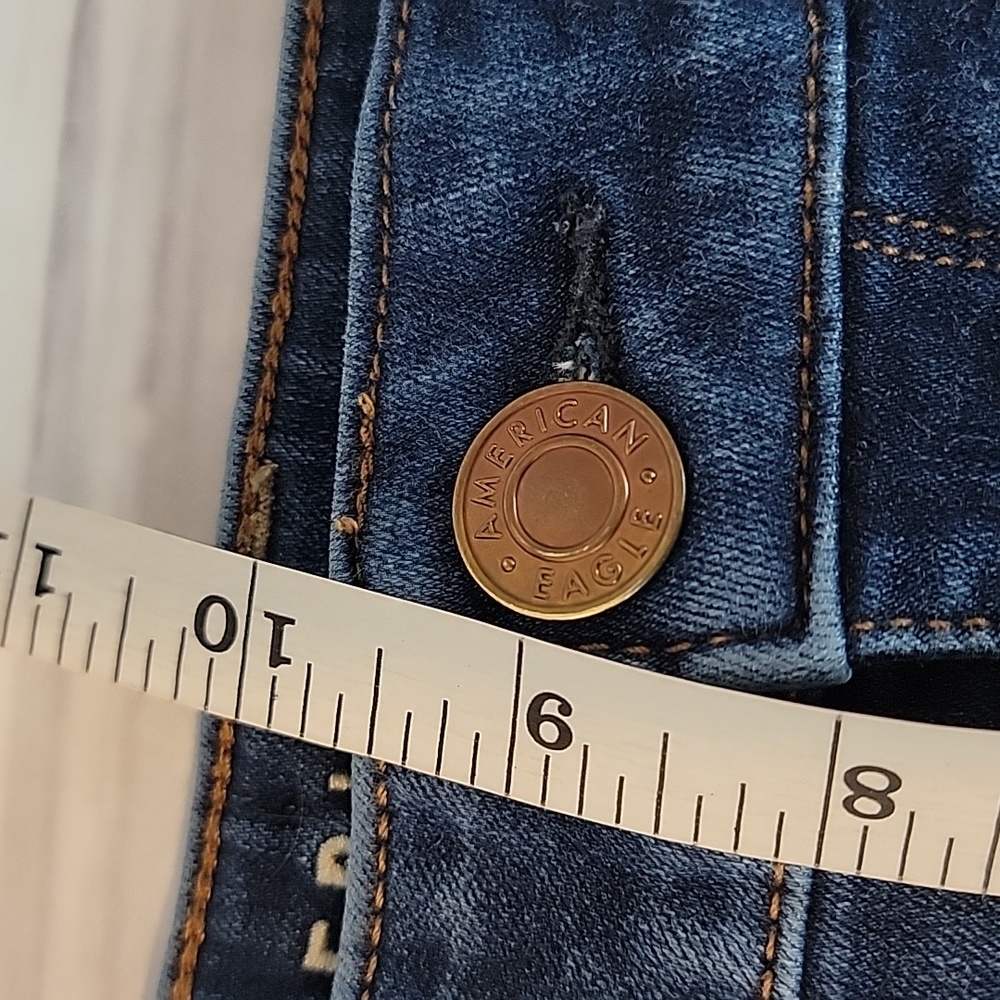American Eagle Blue Denim Jeggings High-Rise Womens Size 6 - Picture 14 of 15